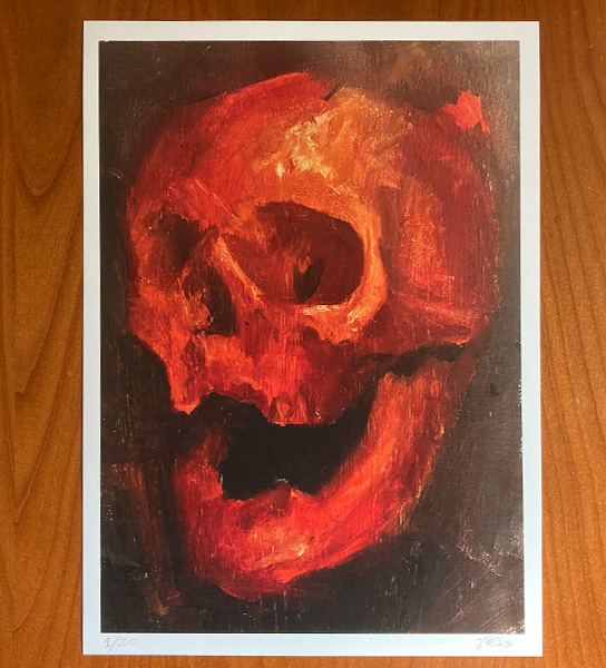 Juano Frías tattoo artist oil painter red.sKULL. Print de pintura original 3 red.sKULL. Print de pintura original - Imagen 3
