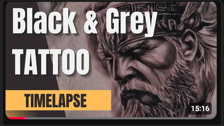Black & Grey Tattoo — Timelapse