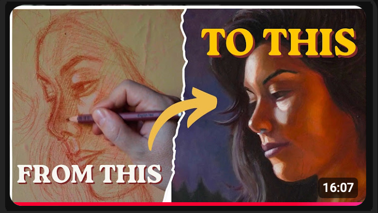 From this to this — sketch to finished oil painting